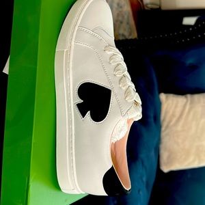 Opt White /black calf shoes Kate spade